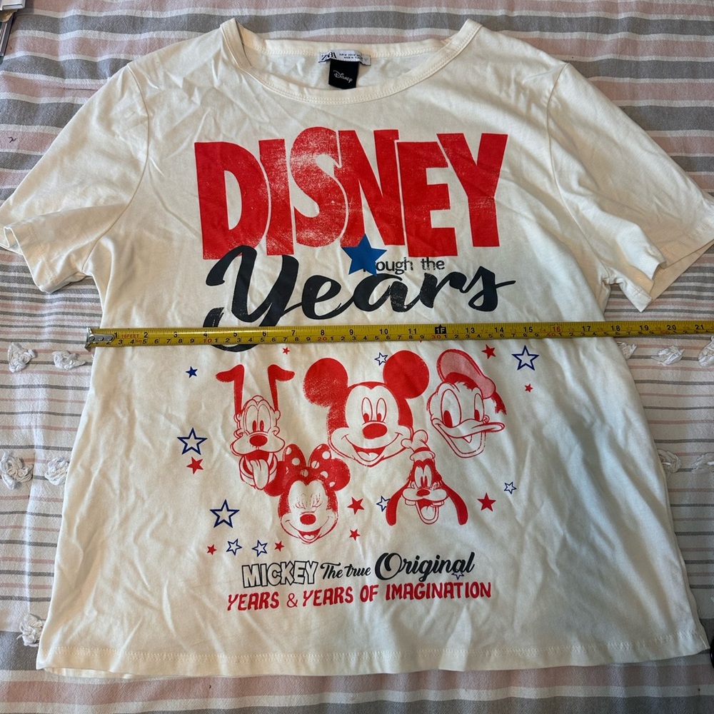 Zara Cream and Red Disney Graphic Tee - Picture 3 of 4